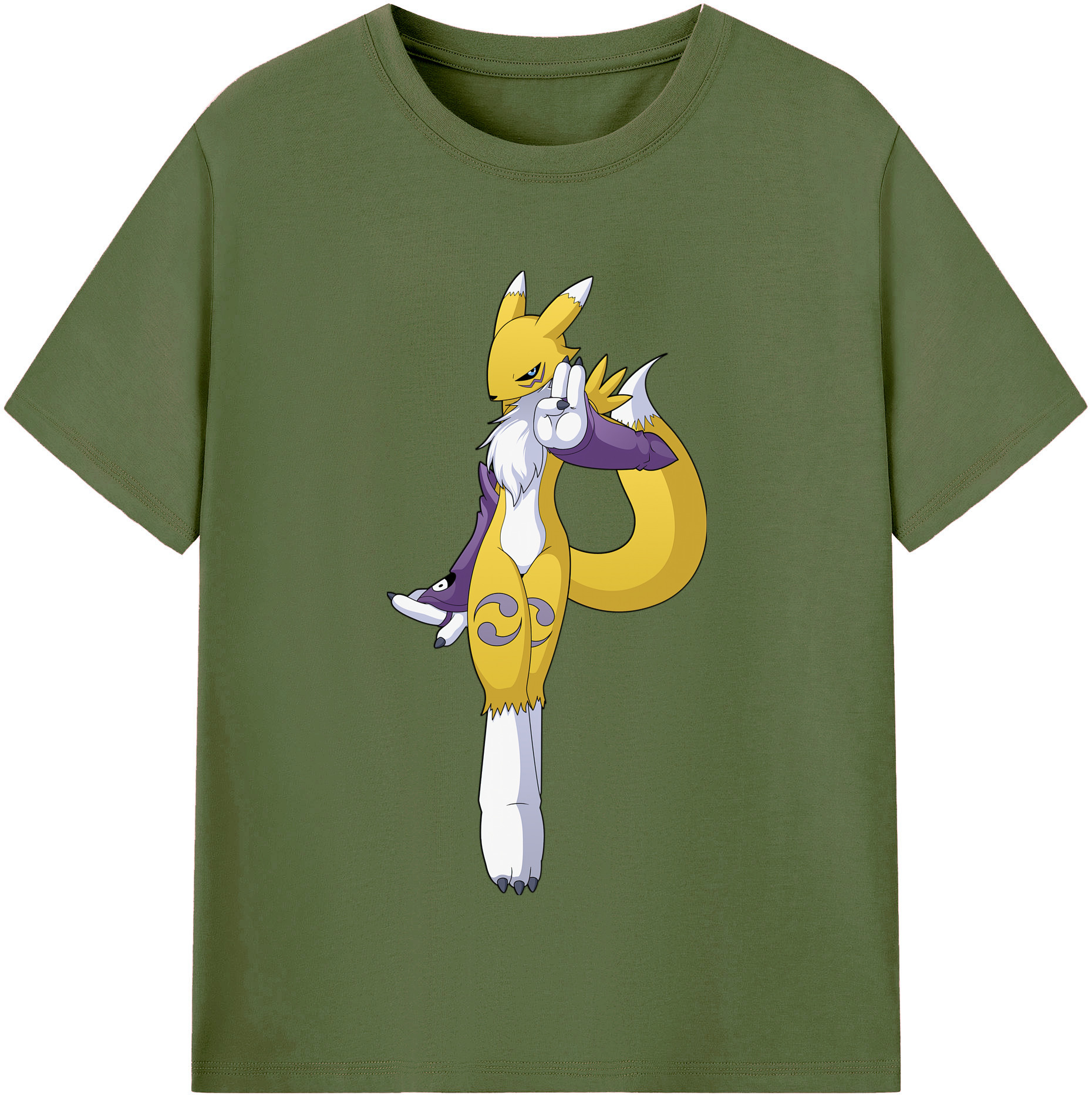 （画像用） Digimon デジタルモンスター/デジモン 綿100％半袖Tシャツ（フロントプリント）